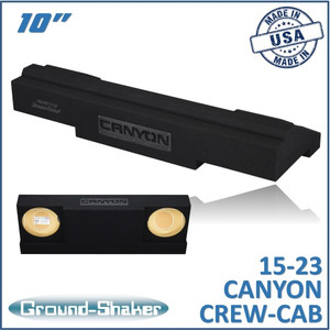 15-24 GMC Canyon Crew-Cab Black 10" Dual Sealed Subwoofer Box