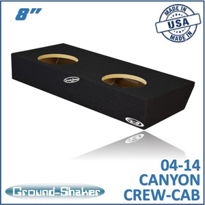 04-14 GMC Canyon Crew-Cab Black 8" Dual Sealed Subwoofer Box