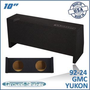 black 10" dual sealed sub box, fits 92-24 gmc yukon (w/3rd row seat) black 10" dual sealed sub box, fits 92-24 gmc yukon (w/3rd row seat)