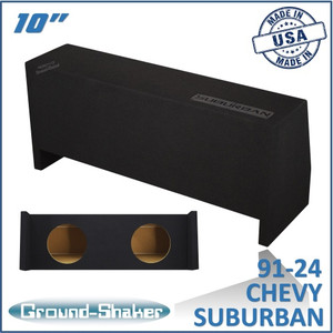 91-24 Chevy Suburban (w/3rd Row Seat) Black 10" Dual Sealed Subwoofer Box