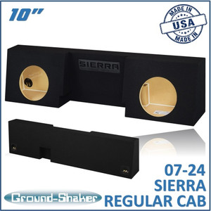 07-24 GMC Sierra Regular-Cab Black 10" Dual Sealed Subwoofer Box - view 2