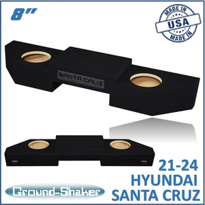 black 8" dual sealed sub box, fits 21-24 hyundai santa cruz black 8" dual sealed sub box, fits 21-24 hyundai santa cruz