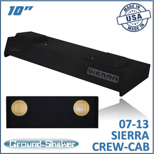 07-13 GMC Sierra Crew-Cab Black 10" Dual Sealed Subwoofer Box
