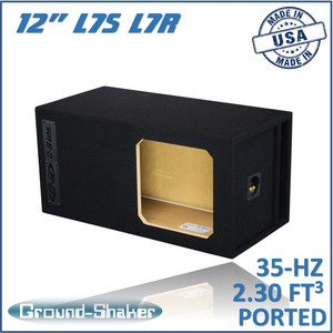 black 12" large single ported solo-baric sub box black 12" large single ported solo-baric sub box