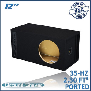 Ground Shaker GS-SQPXL112B Black 12" Large Single Ported Subwoofer Box