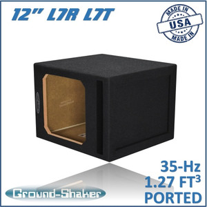 black 12" single ported solo-baric sub box black 12" single ported solo-baric sub box