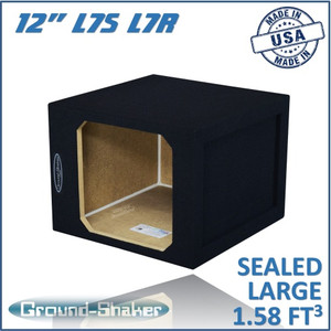 Ground Shaker GS-KKL112B Black 12" Single Sealed Large Solo-Baric Subwoofer Box