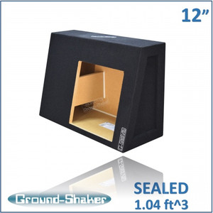 Ground Shaker GS-STKK112B Black 12" Single Sealed Subwoofer Box