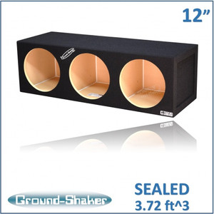 Ground Shaker GS-SQ312B Black 12" Triple Sealed Subwoofer Box