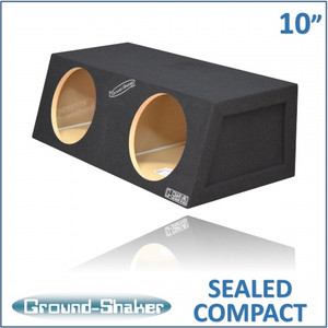 Ground Shaker GS-CP210B Black 10" Dual Sealed Compact Subwoofer Box