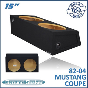 black 15" dual sealed sub box, fits 82-04 ford mustang coupe black 15" dual sealed sub box, fits 82-04 ford mustang coupe