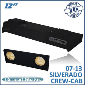 black 12" dual sealed sub box, fits 07-13 chevy silverado crew-cab black 12" dual sealed sub box, fits 07-13 chevy silverado crew-cab