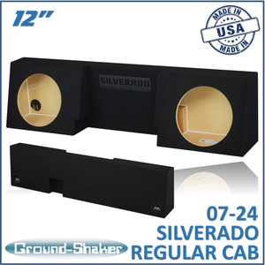 07-24 Chevy Silverado Regular-Cab Black 12" Dual Sealed Subwoofer Box