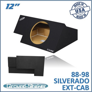 88-98 Chevy Silverado Ext-Cab Black 12" Single Sealed Subwoofer Box