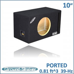 black 10" single ported w6 sub box black 10" single ported w6 sub box