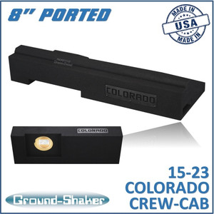 black 8" single ported sub box, fits 15-24 chevy colorado crew-cab black 8" single ported sub box, fits 15-24 chevy colorado crew-cab