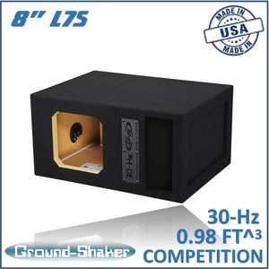 black 8" 30-hz single solo-baric ported sub box black 8" 30-hz single solo-baric ported sub box