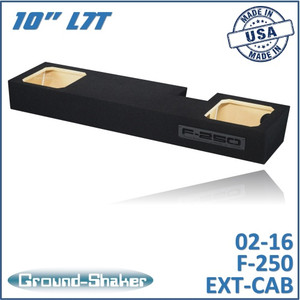 black 10" dual sealed l7t sub box, fits 02-16 ford f-250 ext-cab black 10" dual sealed l7t sub box, fits 02-16 ford f-250 ext-cab