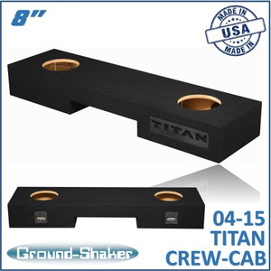 black 8" dual sealed sub box, fits 04-23 nissan titan crew-cab black 8" dual sealed sub box, fits 04-23 nissan titan crew-cab