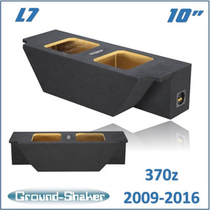 black 10" dual l7 sealed sub box, fits nissan 370z coupe 2009-2016 black 10" dual l7 sealed sub box, fits nissan 370z coupe 2009-2016