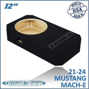 21-24 Ford Mustang Mach-E Black 12" Single Sealed Subwoofer Box