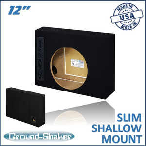 black 12” single sealed slim / shallow mount sub box black 12” single sealed slim / shallow mount sub box