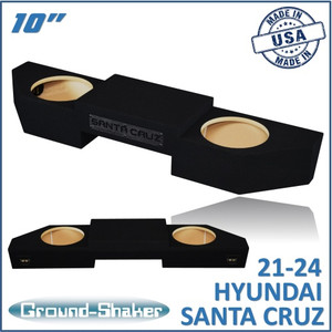 black 10" dual sealed sub box, fits 21-24 hyundai santa cruz black 10" dual sealed sub box, fits 21-24 hyundai santa cruz