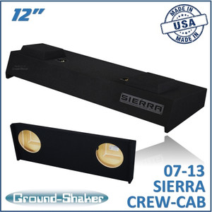 black 12" dual sealed sub box, fits 07-13 gmc sierra crew-cab black 12" dual sealed sub box, fits 07-13 gmc sierra crew-cab