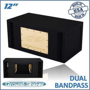 Ground Shaker GS-PBP212B Black 12" Dual Slot Ported Bandpass Subwoofer Box