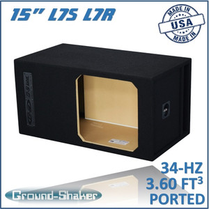 black 15" large single ported solo-baric sub box black 15" large single ported solo-baric sub box