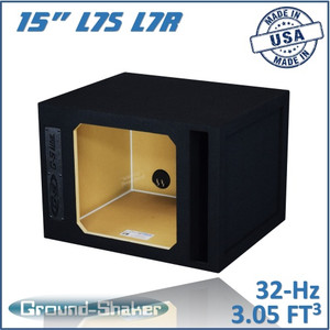 black 15" single slot ported sub box