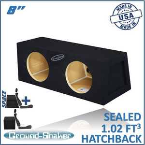 black 8" dual sealed hatchback sub box black 8" dual sealed hatchback sub box