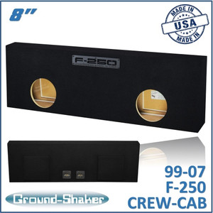 99-07 Ford F-250 Crew-Cab Black 8” Dual Sealed Subwoofer Box