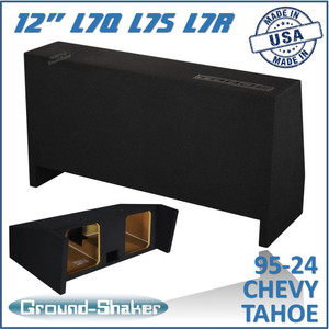 black 12" dual ported solobaric sub box, fits 95-24 chevy tahoe (w/3rd row seat) black 12" dual ported solobaric sub box, fits 95-24 chevy tahoe (w/3rd row seat)