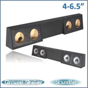 black 4 - 6 ½” speaker soundbar (speakers not included) black 4 - 6 ½” speaker soundbar (speakers not included)