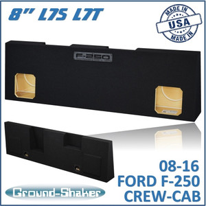 black 8" dual sealed solo-baric sub box, fits 08-16 ford f-250 crew-cab black 8" dual sealed solo-baric sub box, fits 08-16 ford f-250 crew-cab
