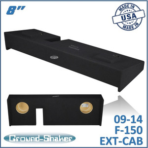 09-14 Ford F-150 Ext-Cab Black 8" Dual Sealed Subwoofer Box