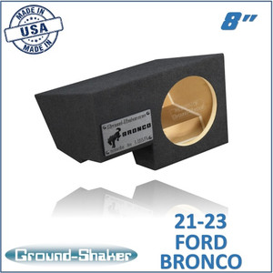 black 8" single sealed sub box, fits 21-23 ford bronco