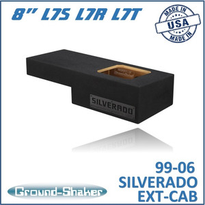 99-06 & 07 Classic Chevy Silverado Ext-Cab Black 8" Single Sealed Solobaric Subwoofer Box