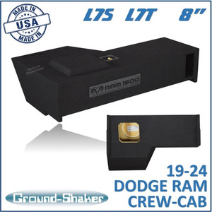 black 8" single ported solobaric sub box, fits 19-24 dodge ram 1500 crew-cab black 8" single ported solobaric sub box, fits 19-24 dodge ram 1500 crew-cab
