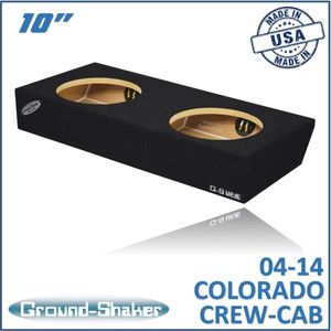 black 10" dual sealed sub box, fits 04-14 chevy colorado crew-cab black 10" dual sealed sub box, fits 04-14 chevy colorado crew-cab