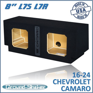 16-24 Chevy Camaro Black 8" Dual Sealed Solobaric Subwoofer Box