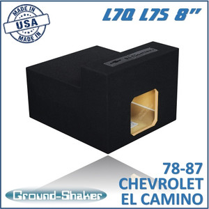 black 8" single sealed solobaric sub box, fits 78-87 chevy el camino black 8" single sealed solobaric sub box, fits 78-87 chevy el camino