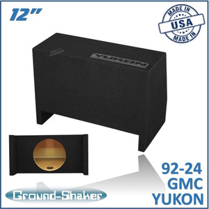 92-24 GMC Yukon (w/3rd Row Seat) Black 12" Single Sealed Subwoofer Box