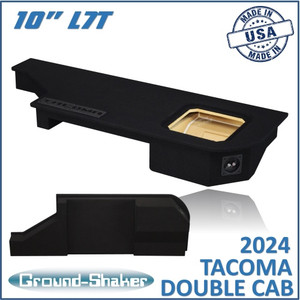 black 10" single sealed l7t sub box, fits 2024 toyota tacoma double-cab black 10" single sealed l7t sub box, fits 2024 toyota tacoma double-cab