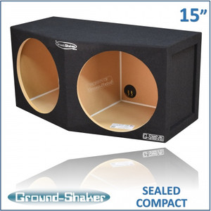 Ground Shaker GS-CP215B Black 15" Dual Sealed Compact Subwoofer Box