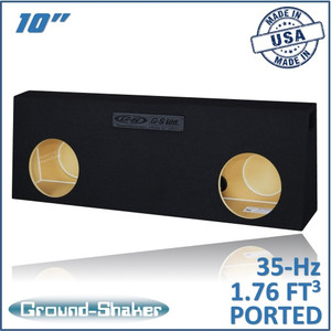 Regular Cab Trucks Black 10" Dual Ported Subwoofer Box