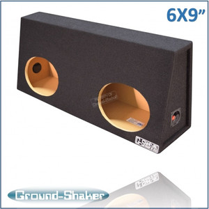 Ground Shaker GS-ST269B dual 6x9 speaker box in black carpeted MDF