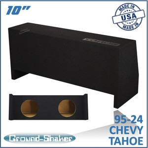 black 10" dual sealed sub box, fits 95-24 chevy tahoe (w/3rd row seat)