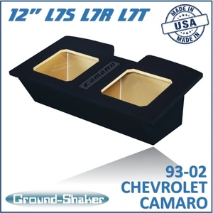93-02 Chevy Camaro Black 12" Dual Sealed Solobaric Subwoofer Box